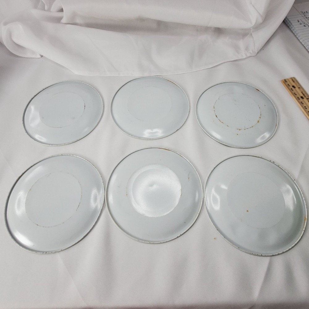VTG Holly Hobbie Friends 70s Litho Metal Play Tea Set Plates Pretend Doll Lot 12 - Picture 13 of 16